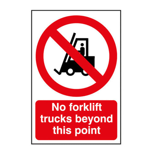 No forklift trucks beyond this point - Self Adhesive PP (200 x 300mm) - Min Order 2