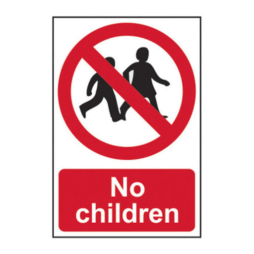 No children - Self Adhesive PP (200 x 300mm) - Min Order 2