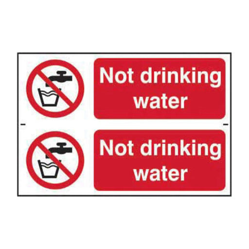 Not drinking water - Self Adhesive PP (300 x 200mm) - Min Order 2