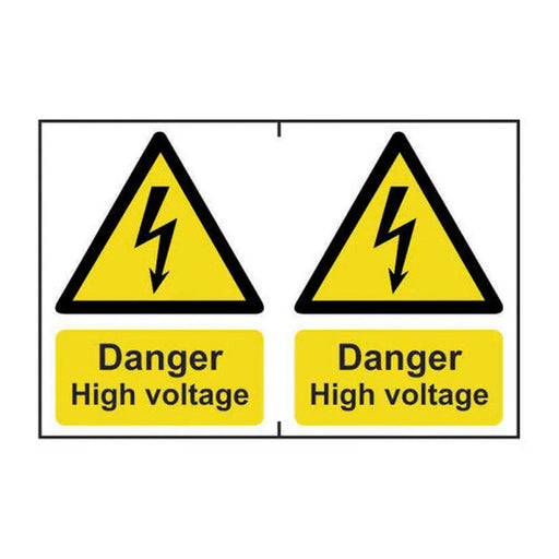 Danger High voltage - Self Adhesive PP (300 x 200mm) - Min Order 2