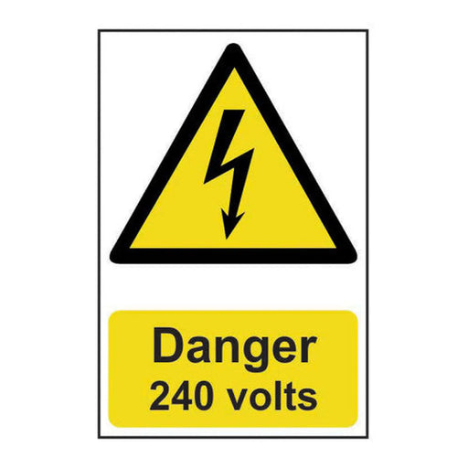 Danger 240 volts - Self Adhesive PP (200 x 300mm) - Min Order 2