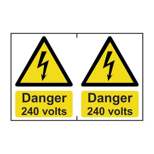 Danger 240 volts - Self Adhesive PP (300 x 200mm) - Min Order 2