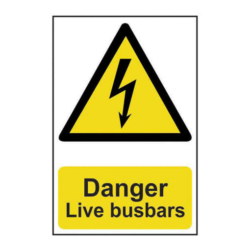 Danger Live busbars - Self Adhesive PP (200 x 300mm) - Min Order 2