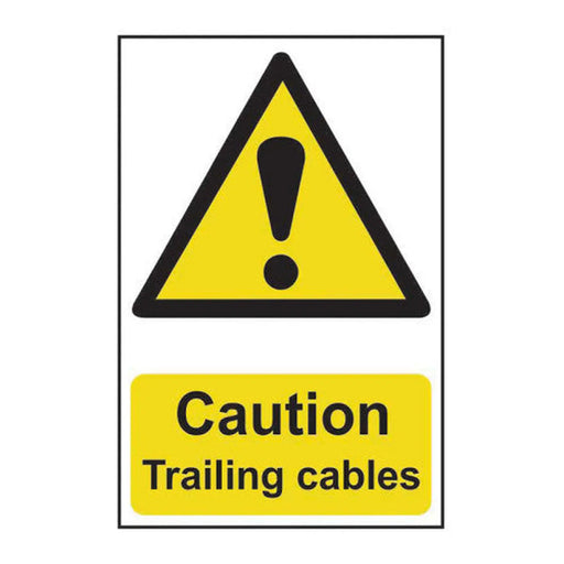 Caution Trailing cables - Self Adhesive PP (200 x 300mm) - Min Order 2