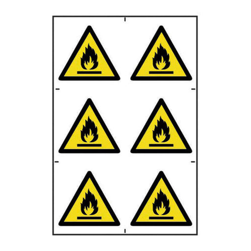 Flammable symbols - Self Adhesive PP (200 x 300mm) - Min Order 2