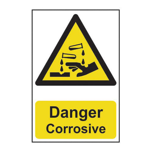 Danger Corrosive - Self Adhesive PP (200 x 300mm) - Min Order 2