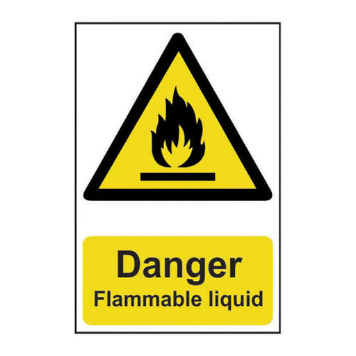 Danger Flammable liquid - Self Adhesive PP (200 x 300mm) - Min Order 2
