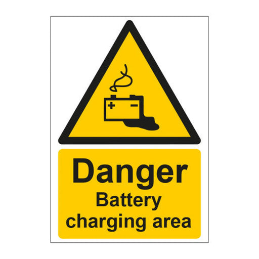 Danger Battery Charging Area - SAV (200 x 300mm) - Min Order 2