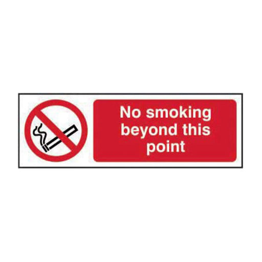 No smoking beyond this point 1.2mm Recyclable PP (300 x 100mm) - Min Order 4