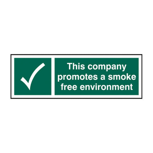 This company promotes a smoke free environment 1.2mm Recyclable PP (300 x 100mm) - Min Order 4
