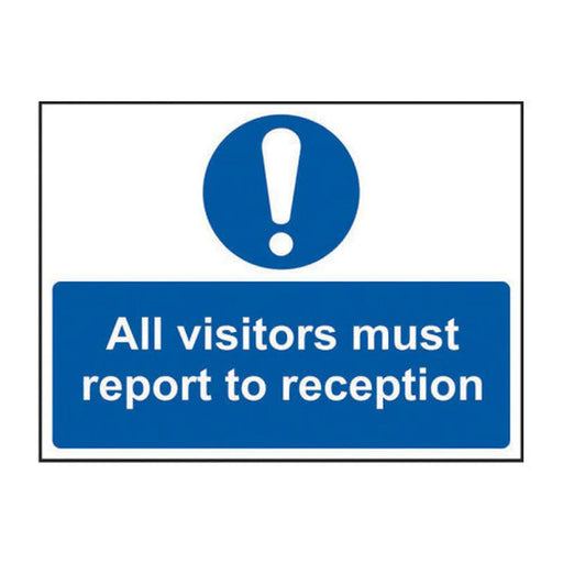 All visitors must report 1.2mm Recyclable PP (600 x 200mm)