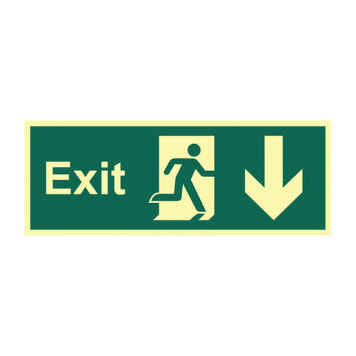 Exit Arrow Down - PHO (400 x 150mm)