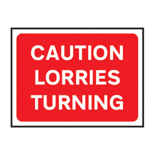 Caution lorries turning - FMX (600 x 400mm)