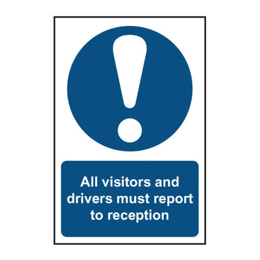 All visitors & drivers must report to reception 1.2mm Recyclable PP (200 x 300mm) - Min Order 2