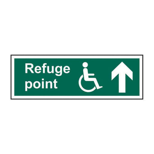 Refuge point arrow up 1.2mm Recyclable PP (300 x 100mm) - Min Order 4
