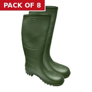 PVC Wellington Boots, Green, Size 42(8)