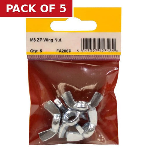 M8 ZP Wing Nuts  (Pack of 5)