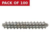 Wood Dowel Screws - 1" x 8 - Zinc Plated - (100)