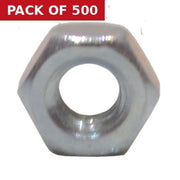 M4 ZP Steel Hex Nuts   (500)