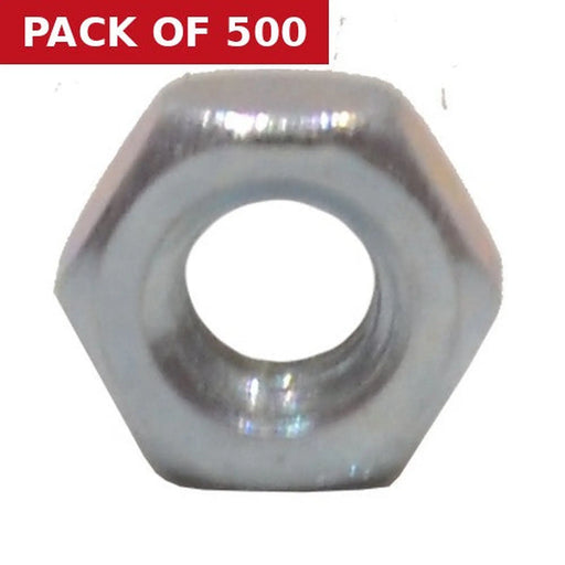 M4 ZP Steel Hex Nuts   (500)