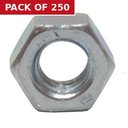 M8 ZP Steel Hex Nuts   (250)