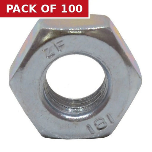 M10 ZP Steel Hex Nuts   (100)