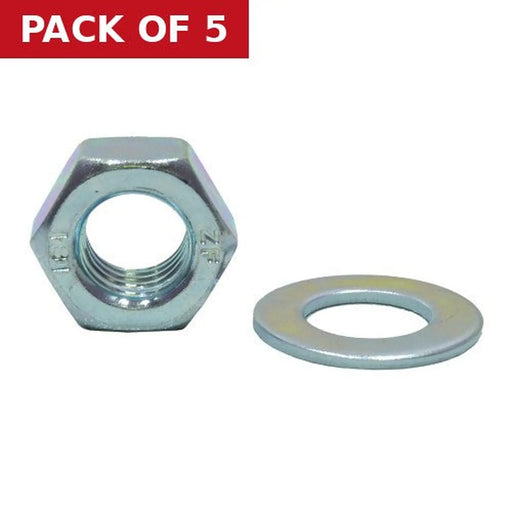 M12 ZP Nuts & Washers  (Pack of 5)