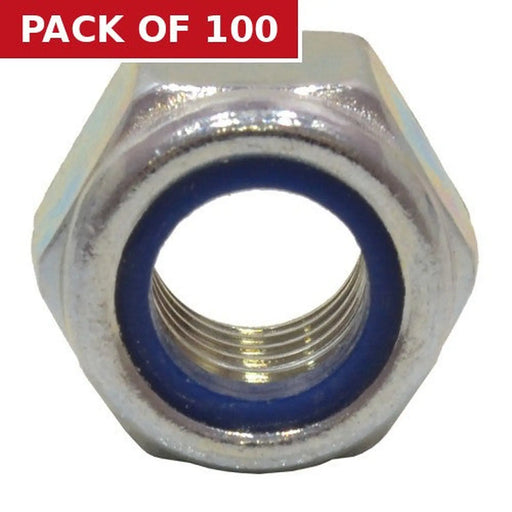M12 ZP Nylon Locking Nuts   (100)