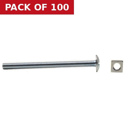 M6 x 80mm ZP Roofing Bolts  (100)