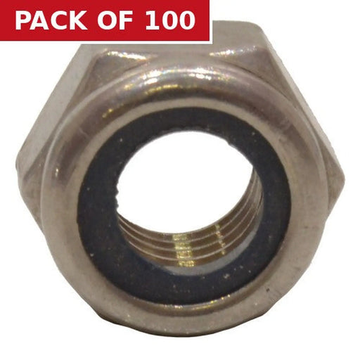 M12 SS Nylon Locking Nuts   (100)