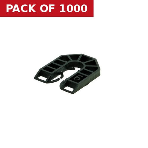 6mm x 43mm x 55mm Black Small 'U' Shim  (1000)