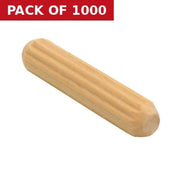 M6 x 30mm Fluted Wooden Dowels   (1000)