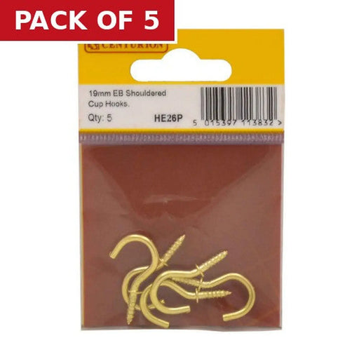 19mm EB Shouldered Cup Hooks (Pack of 5)