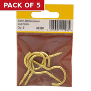 32mm EB Shouldered Cup Hooks (Pack of 5)