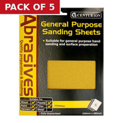 Abrasives Assorted Sandpaper Sheets, Pack of 5