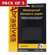 Abrasives Assorted Emery Cloths, pack of 5