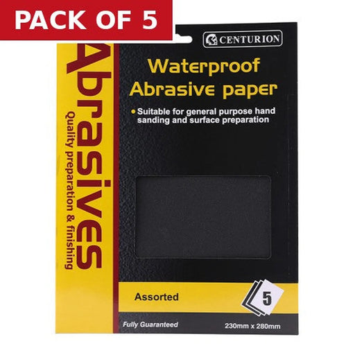 Abrasives Assorted Emery Cloths, pack of 5