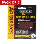Abrasives Sanding Triangles, Assorted 90 x 90 x 90mm (Pack of 5)