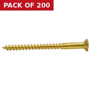 2 1/2" x 10 Slotted Brass Woodscrew - Countersunk Head - (200)