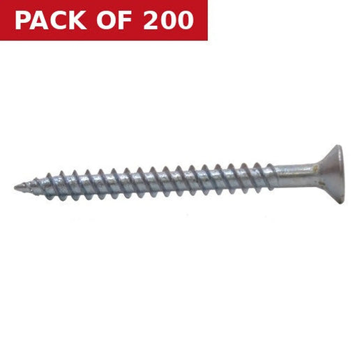 1 1/2" x 6 ZP Cross Recessed Hardened Twin Thread Woodscrews with Countersunk Head  (200)