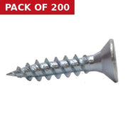3/4" x 7 ZP Cross Recessed Hardened Twin Thread Woodscrews with Countersunk Head  (200)