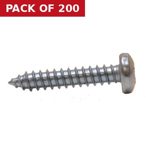 1" x 10 ZP Pan Head Self Tapping Screws   (200)