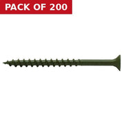 Timber Decking Screws - 60mm x 4.5mm - Green - (200)