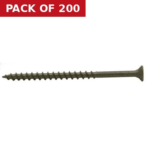Timber Decking Screws - 75mm x 4.5mm - Green - (200)