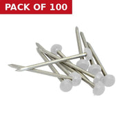 40mm White Poly Head Nails  (100)