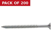 2" x 6 ZP Cross Recessed Hardened Twin Thread Woodscrews with Countersunk Head  (200)