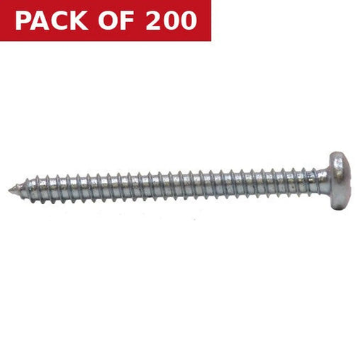 2" x 10 ZP Pan Head Self Tapping Screws  (200)