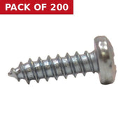 1/2" x 6 ZP Pan Head Self Tapping Screws   (200)