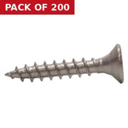 3.5mm x 20mm Stainless Steel Chipboard Screws CRCS Head Countersunk  (200)