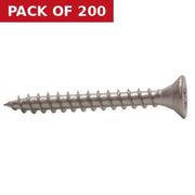 3.5mm x 30mm Stainless Steel Chipboard Screws CRCS Head Countersunk  (200)